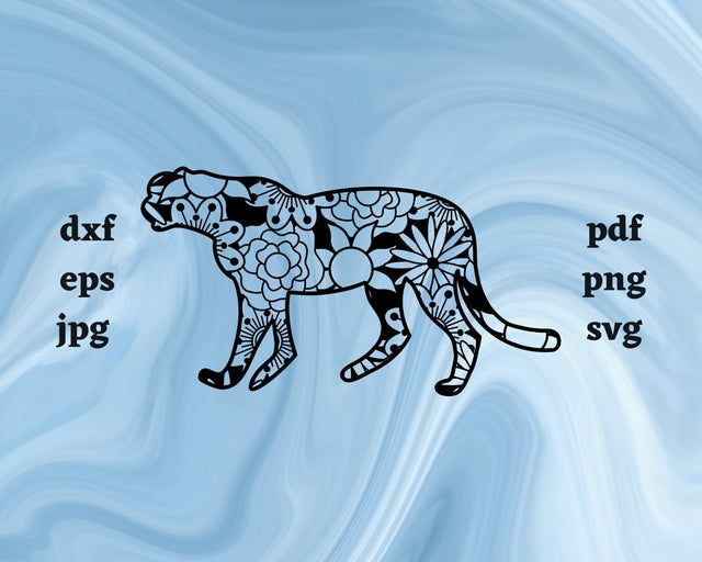 Jaguar Mandala SVG Cut File SVG Northern Light SVG 