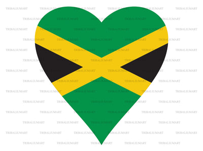 Jamaica heart SVG TribaliumArtSF 