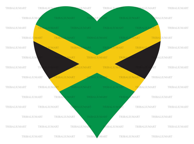 Jamaica heart SVG TribaliumArtSF 