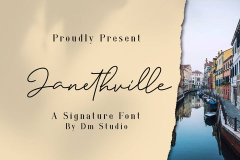 Janethville - Signature Font Font Dm Letter Studio 