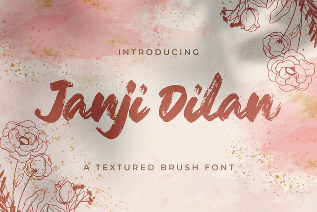 Janji Dilan - Textured Brush Font Font StringLabs 