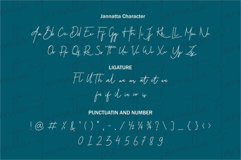 Jannatta - Luxury Signature Font Font Allouse.Studio 