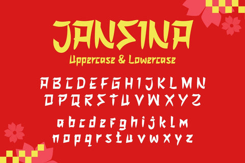 JANSINA Faux Japanese Font Font twinletter 