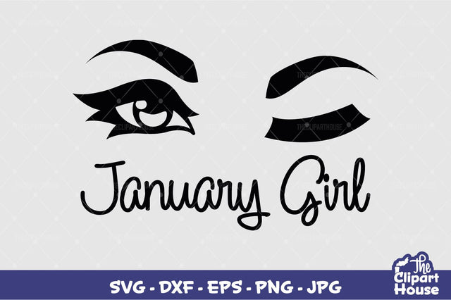 January Girl SVG The Clipart House 