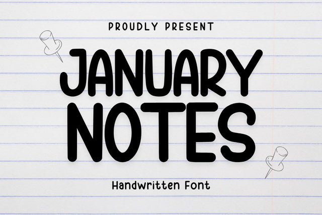 January Notes - Handwritten Font Font Masyafi Studio 