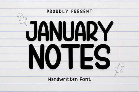 January Notes - Handwritten Font Font Masyafi Studio 