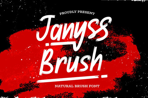 Janyss Brush - Natural Brush Font Font StringLabs 
