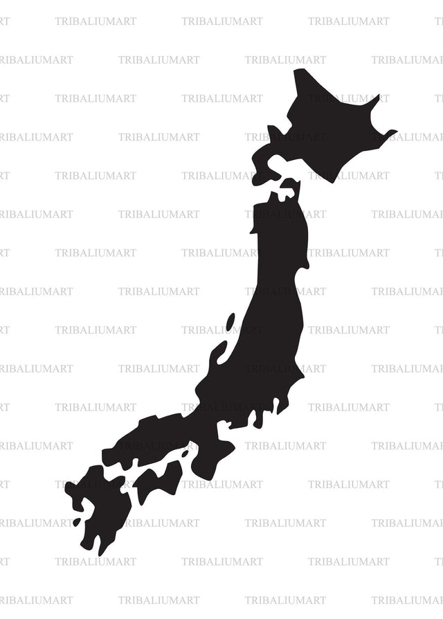 Japan map SVG TribaliumArtSF 