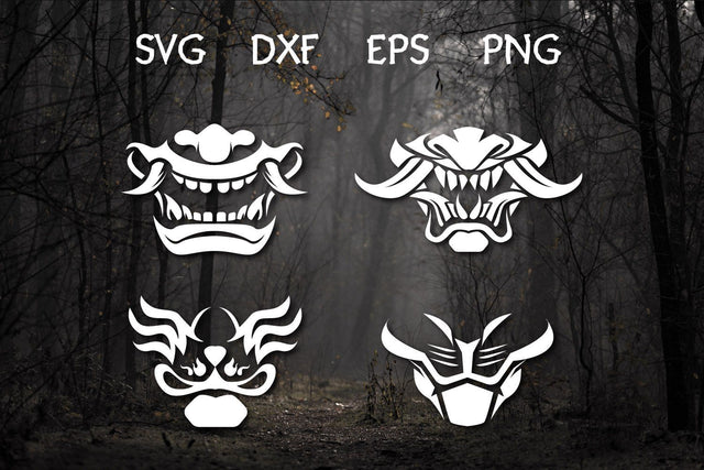 japanese devil mask for face mask cut file SVG dadan_pm 