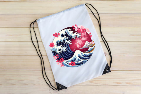 Japanese Kanagawa Wave Clipart Sublimation Regulrcrative 