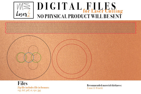 Jar Cap Vector File for Laser Cutter - 3 Variations. SVG MaramadeLaser 