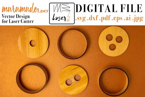 Jar Cap Vector File for Laser Cutter - 3 Variations. SVG MaramadeLaser 