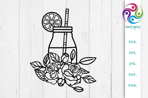 Jar With Lemon Water SVG, Juice Svg SVG Sintegra 