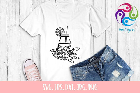Jar With Lemon Water SVG, Juice Svg SVG Sintegra 