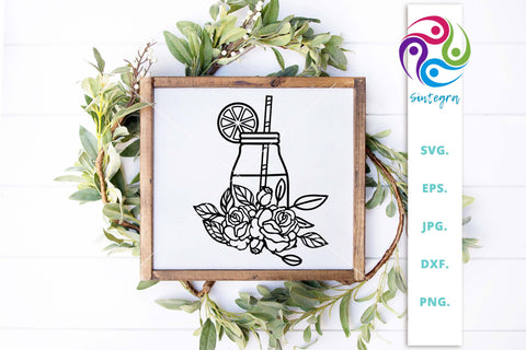 Jar With Lemon Water SVG, Juice Svg SVG Sintegra 