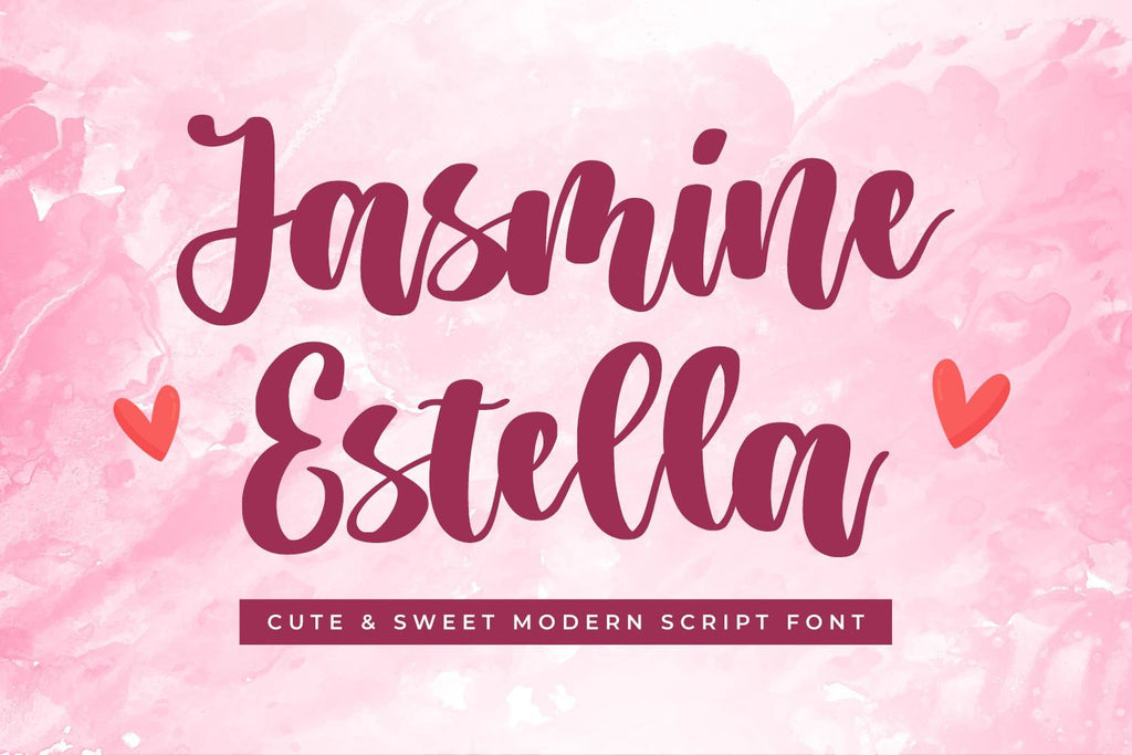 Jasmine Estella Sweet Modern Script Font - So Fontsy