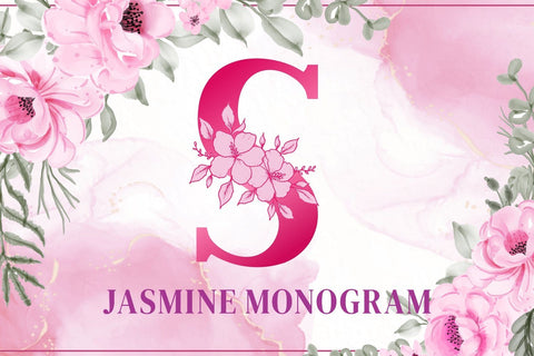 Jasmine Monogram Font Mozarella 