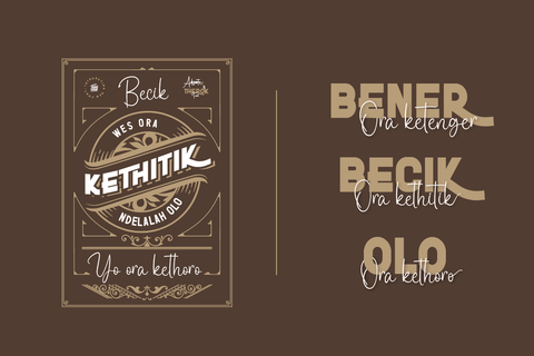 Jatheedo Font twinletter 