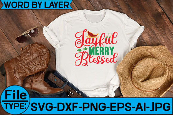 Jayful Merry Blessed SVG Cut File SVG Studio Innate 