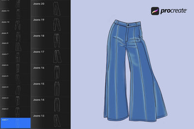 Jeans and Pants Procreate Stamps SVG SvgOcean 
