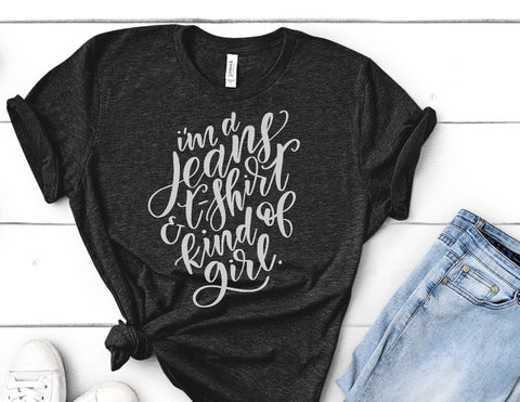 Jeans and Tshirt Kind of Girl | Jeans SVG | Girl SVG SVG So Fontsy Design Shop 