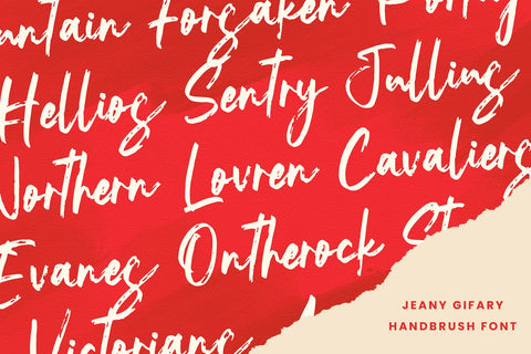 Jeany Gifary - Textured Brush Font Font StringLabs 