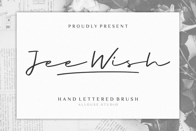 Jee Wish - Handlettered Brush Font Font Allouse.Studio 