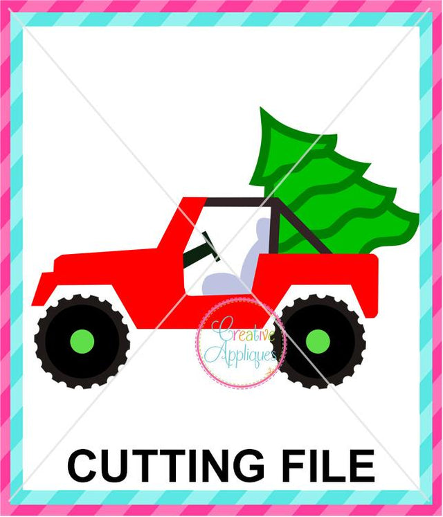 Jeep Tree Cut File Creative Appliques 