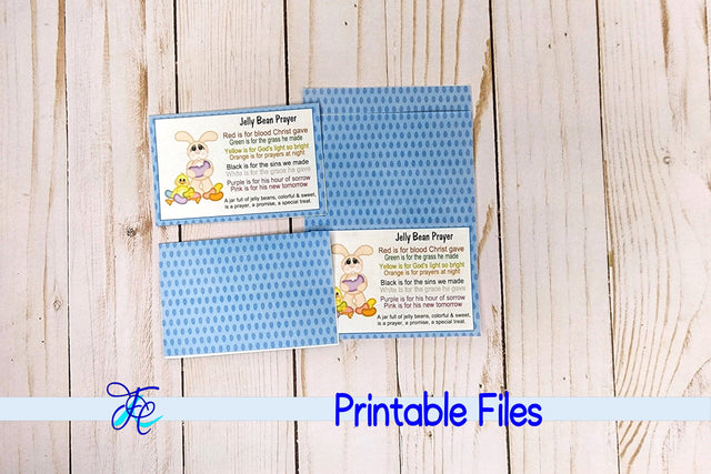 Jelly Bean Prayer Bag Topper - Blue 3D Paper Family Creations 