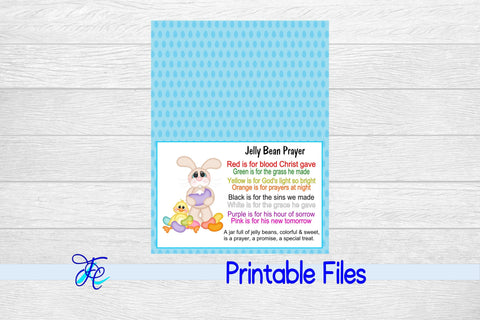 Jelly Bean Prayer Bag Topper - Blue 3D Paper Family Creations 