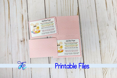 Jelly Bean Prayer Bag Topper - Pink 3D Paper Family Creations 