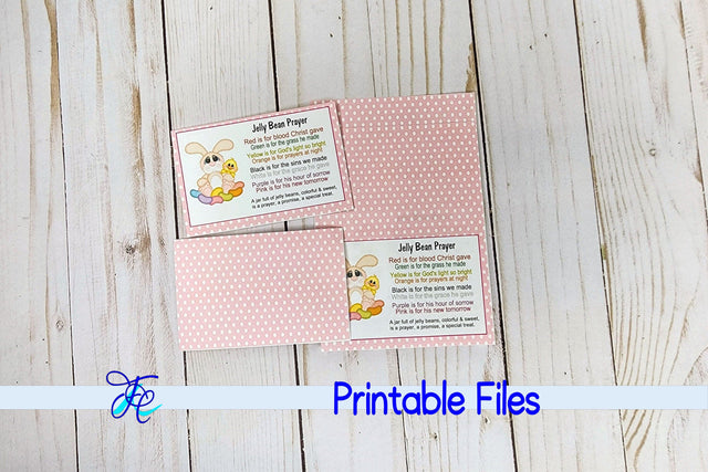 Jelly Bean Prayer Bag Topper - Pink 3D Paper Family Creations 