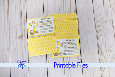 Jelly Bean Prayer Bag Topper - Yellow 3D Paper Family Creations 