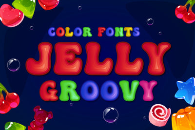 Jelly Groovy Color Font Font Fox7 By Rattana 