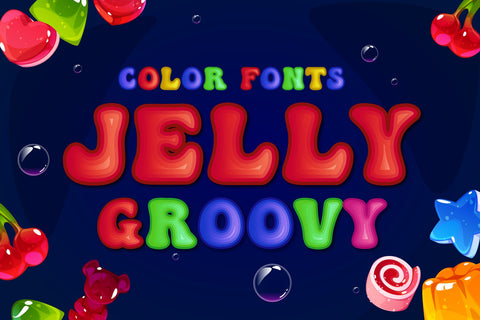 Jelly Groovy Color Font Font Fox7 By Rattana 