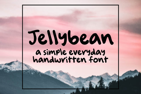 Jellybean - A Simple Everyday Handwritten Font Font SavoringSurprises 