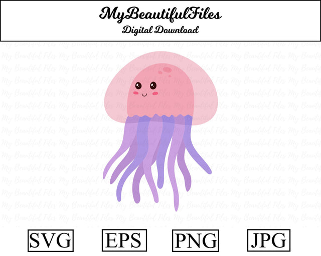 Jellyfish - Animal SVG MyBeautifulFiles 