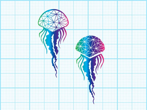 Jellyfish Geomatical Print SVG Johan Ru designs 