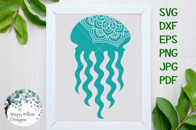 Jellyfish Mandala SVG Wispy Willow Designs 