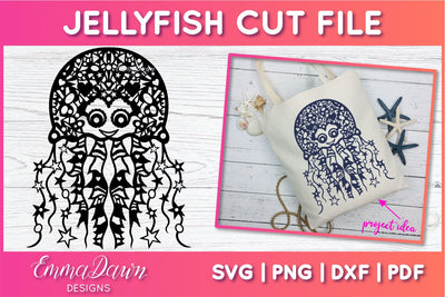 Jellyfish SVG SVG Emma Dawn Designs 