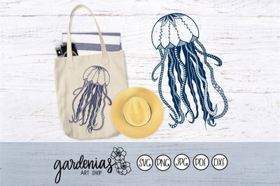 Jellyfish Zen Doodle SVG Gardenias Art Shop 