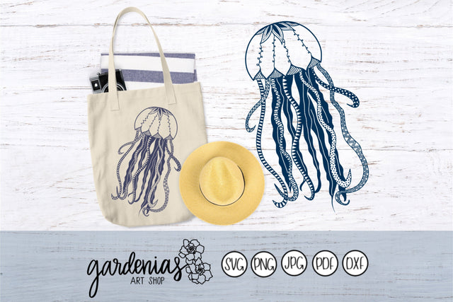 Jellyfish Zen Doodle SVG Gardenias Art Shop 
