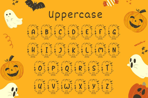 Jenaba Halloween Monogram Font Attype studio 