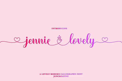 Jennie Lovely Font Jun Creative 