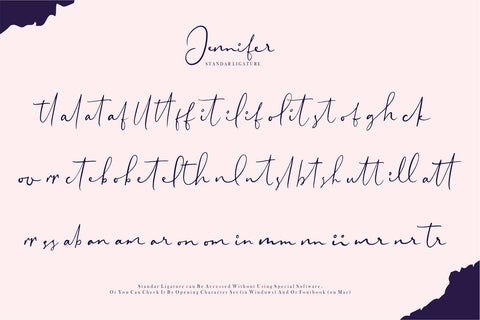 Jennifer [Extras Premade Logo] Font Good Java 