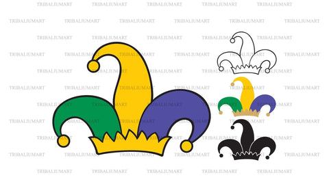 Jester hat (cap of a Joker) SVG TribaliumArtSF 