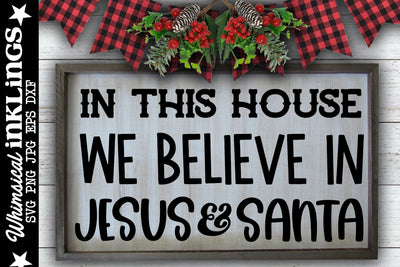 Jesus And Santa-Christmas SVG SVG Whimsical Inklings 