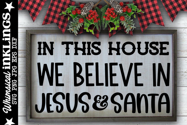 Jesus And Santa-Christmas SVG SVG Whimsical Inklings 
