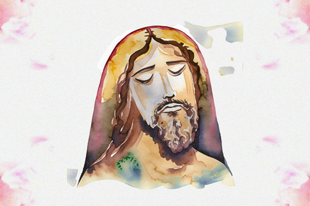 Jesus Christ Vintage Watercolor Sublimation Vol-1 Sublimation Jagonath Roy 