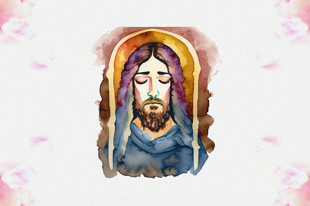 Jesus Christ Vintage Watercolor Sublimation Vol-5 Sublimation Jagonath Roy 